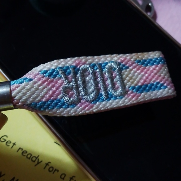 Dior Noverty Pink and Blue Keychain Charm - Picture 2 of 3